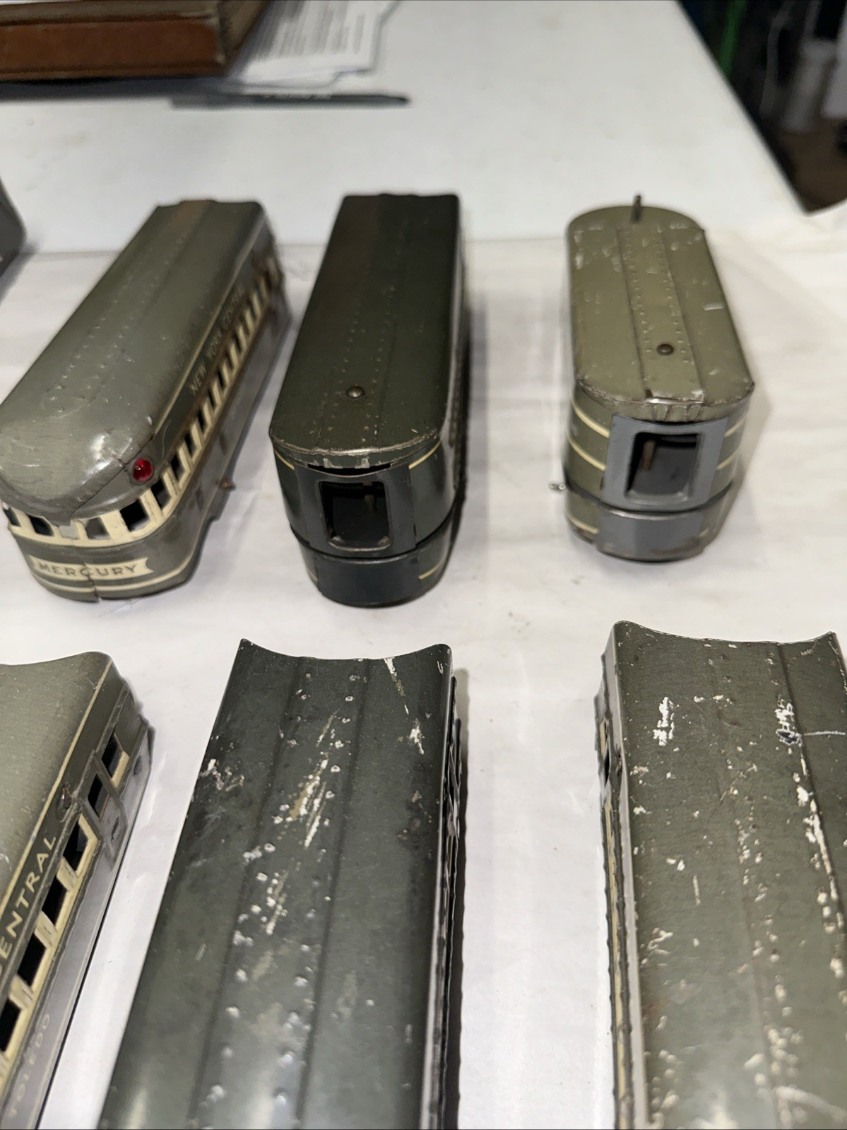 Marx Prewar Mercury NYC Wind Up Train Set Complete O Gauge Tin Litho Works