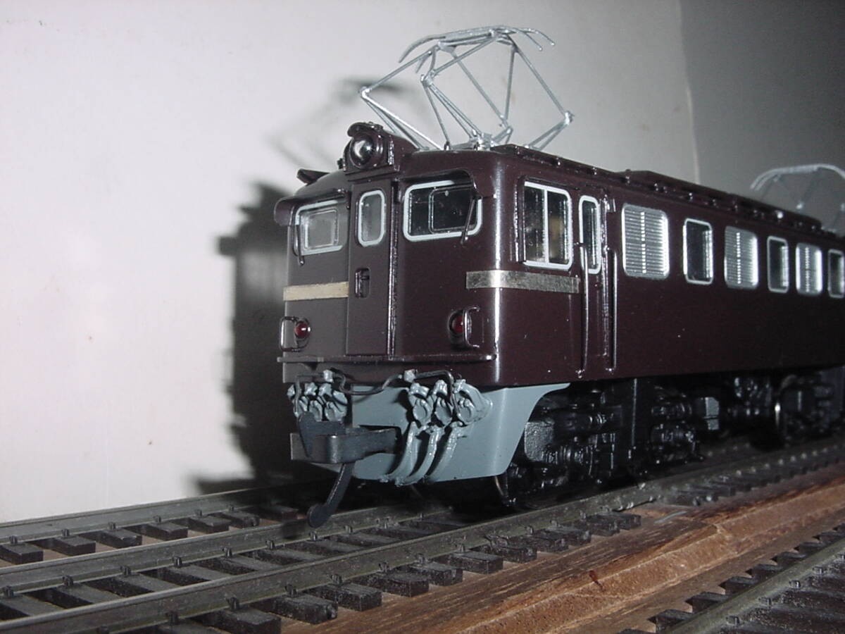 Adachi ED61 Brown Brass Electric Locomotive HO Scale Painted Finished Model