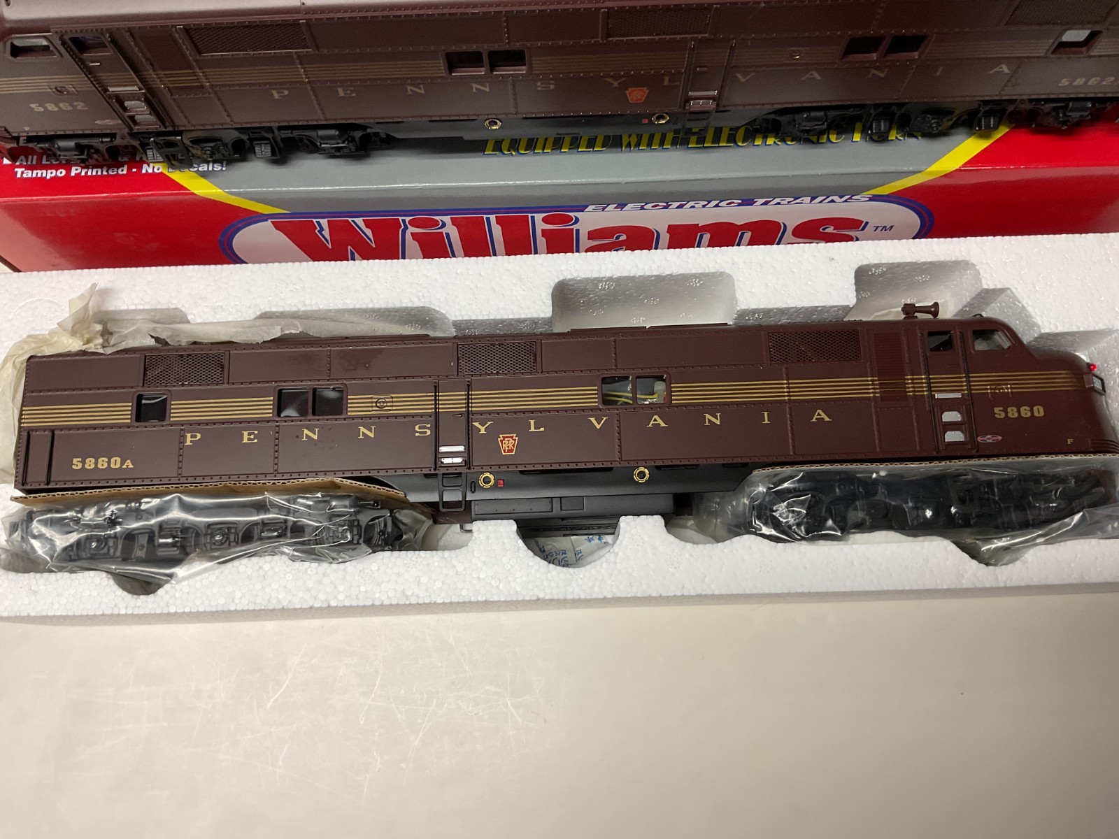 WILLIAMS 3 Rail O-Scale/Gauge #E71008 Diesel & Dummy E7 Pennsylvania PRR w/BOX