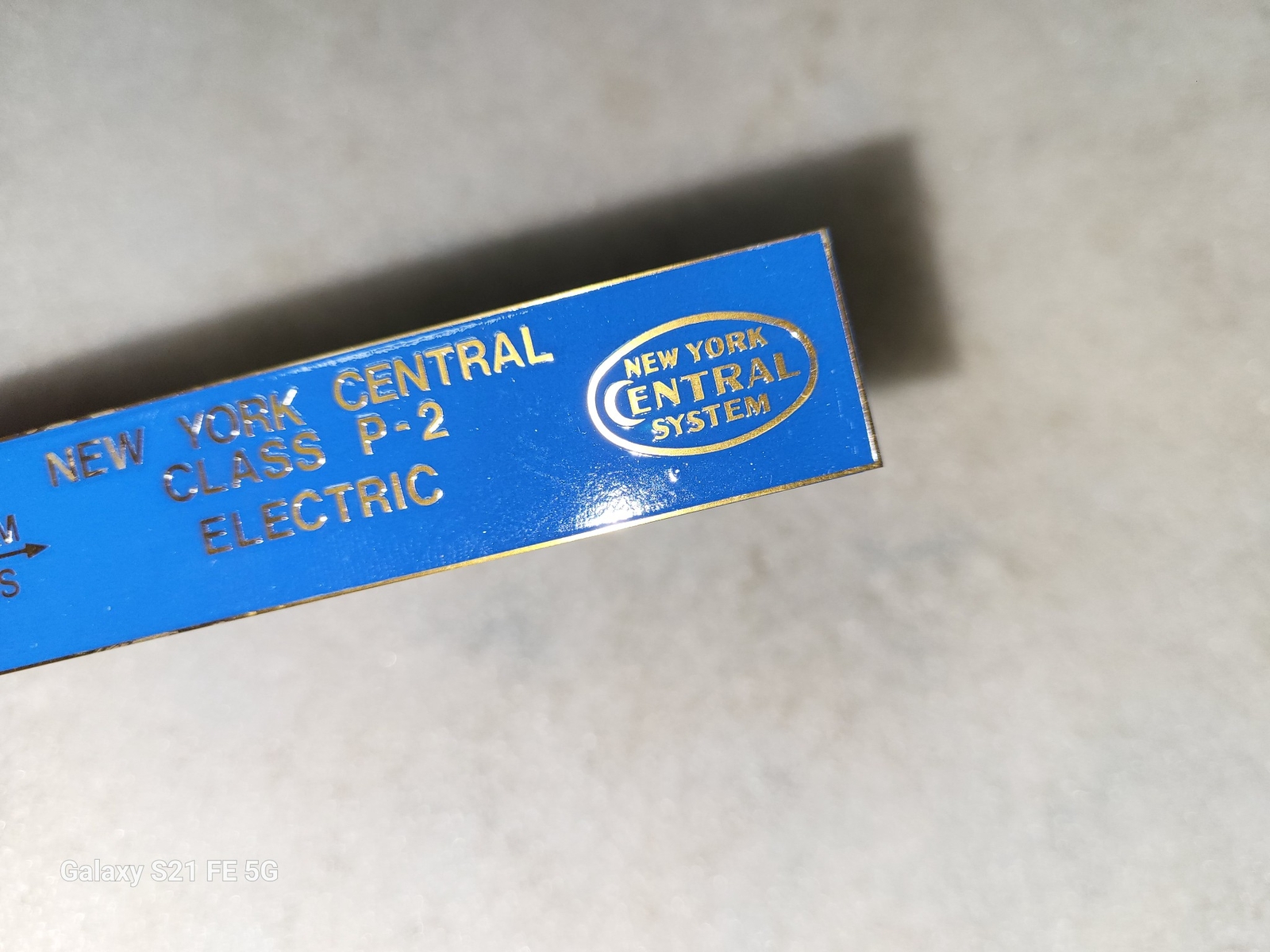 NOS NJ Custom Brass New York Central Electric P-2 Name Plate Plaque 3 3/4″