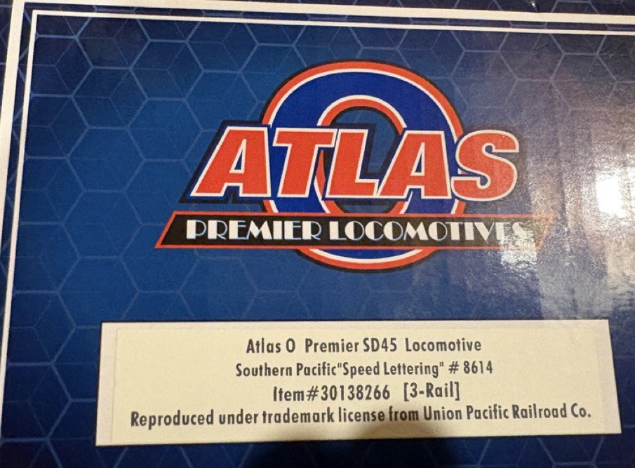 ATLAS O (MTH PREMIER) SOUTHERN PACIFIC SD45 DIESEL ENGINE PS3! O SCALE SP