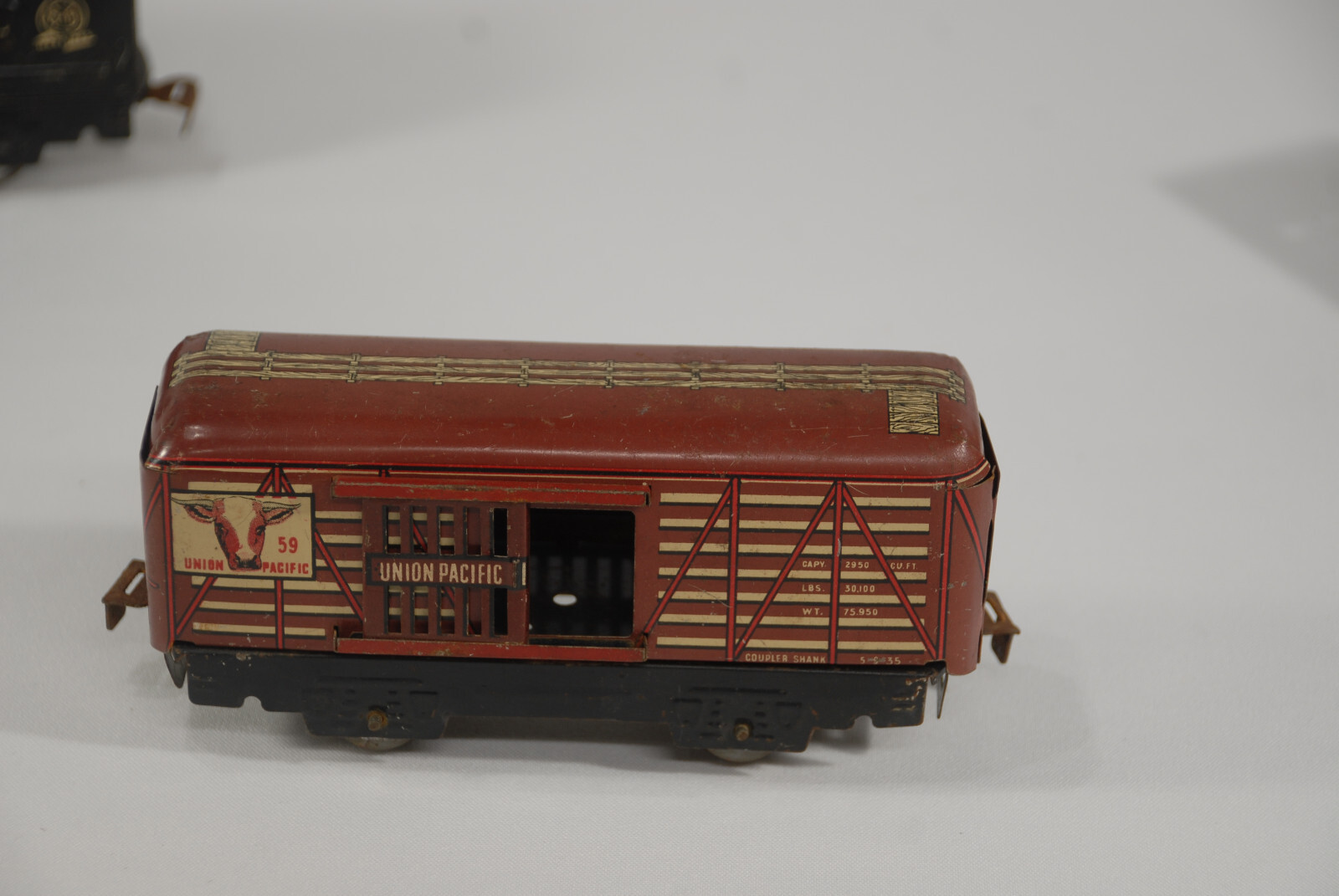 VINTAGE MARX TIN LITHO NEW YORK CENTRAL AND OTHER TRAIN CARS, 4 PIECES USA