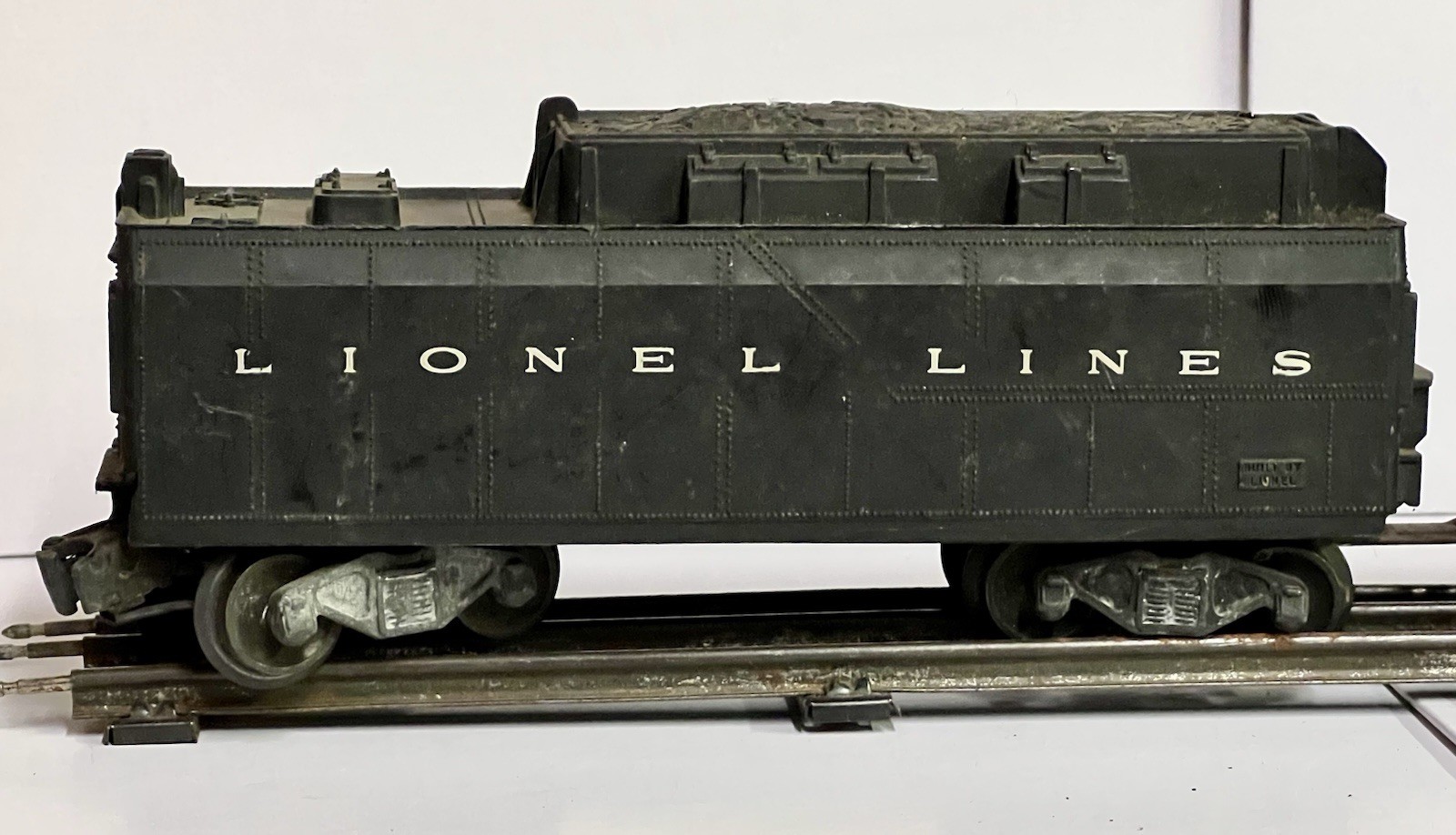 Vintage Metal Steam Locomotive Engine w/ Lionel Whistle Coal Tender Train Pair