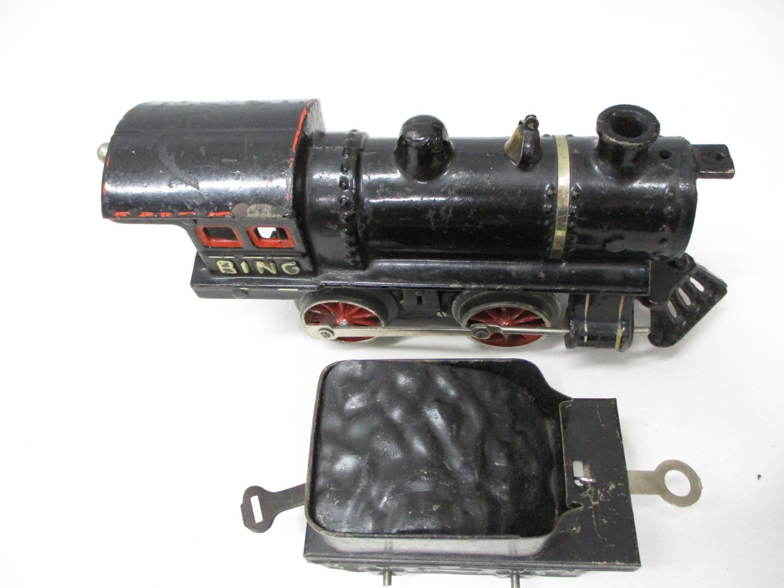 Bing Cast Iron Elec Steam Loco, 1012 Tin Tender Prewar Germany O gauge X8156