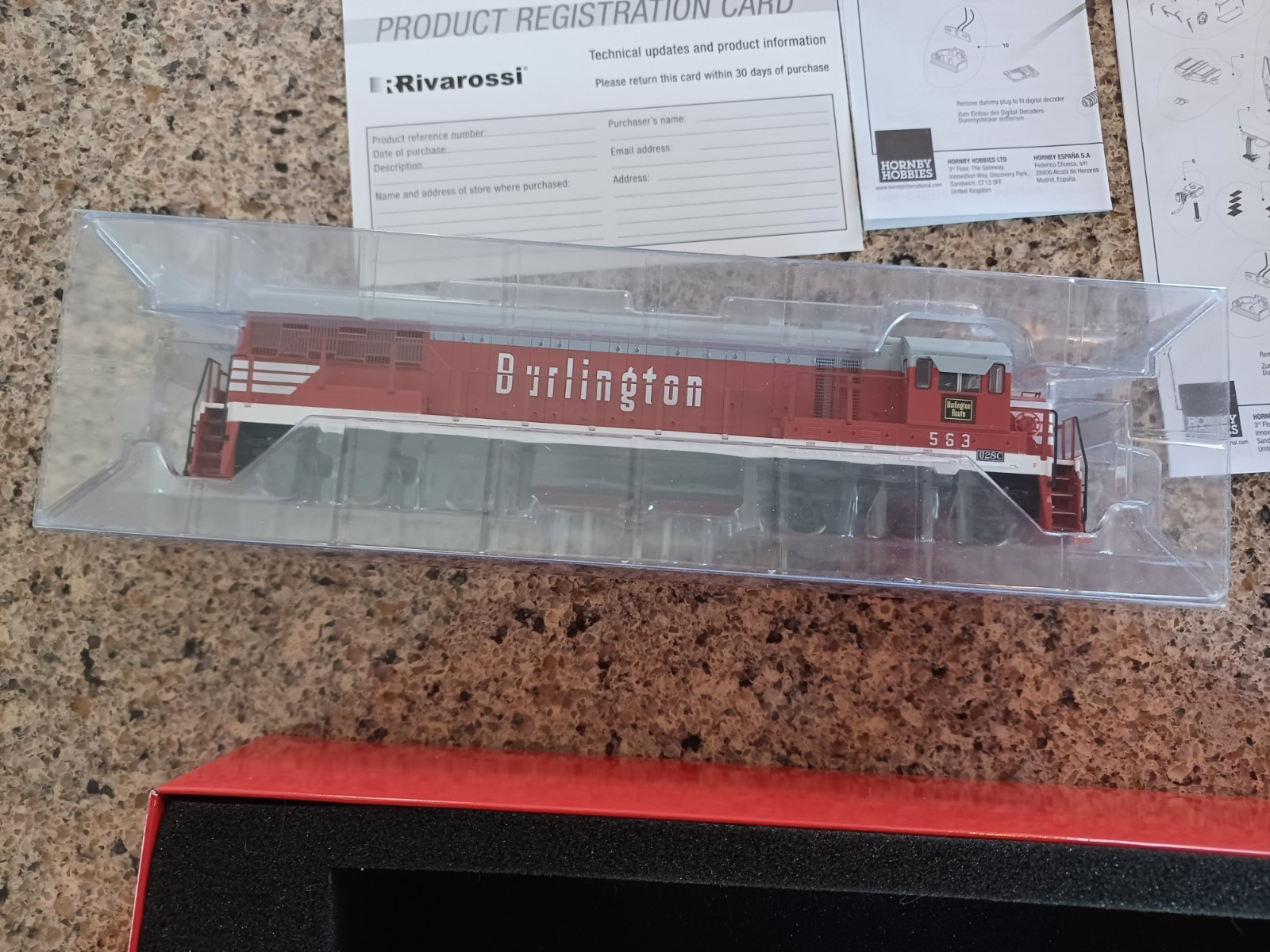 RIVAROSSI-HO-DIESEL LOCO-DCC SOUND-HR2616-C.B.& Q-#563-GE U28C