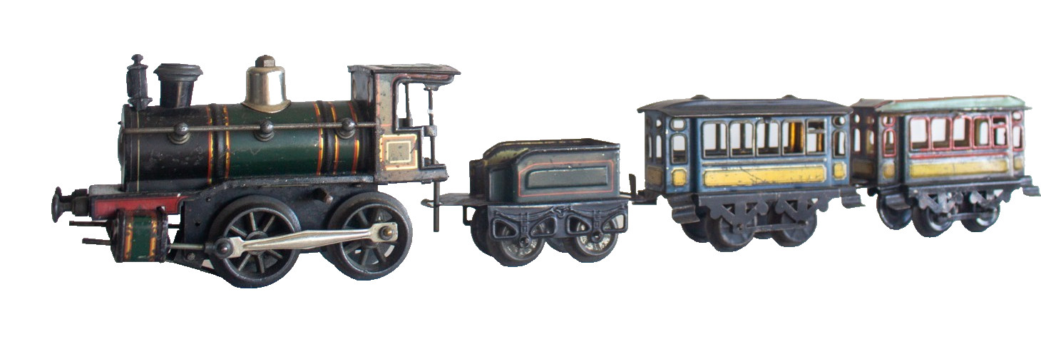 Early Version of Karl Bub (KBN) Clockwork 0-gauge Passenger Train Set