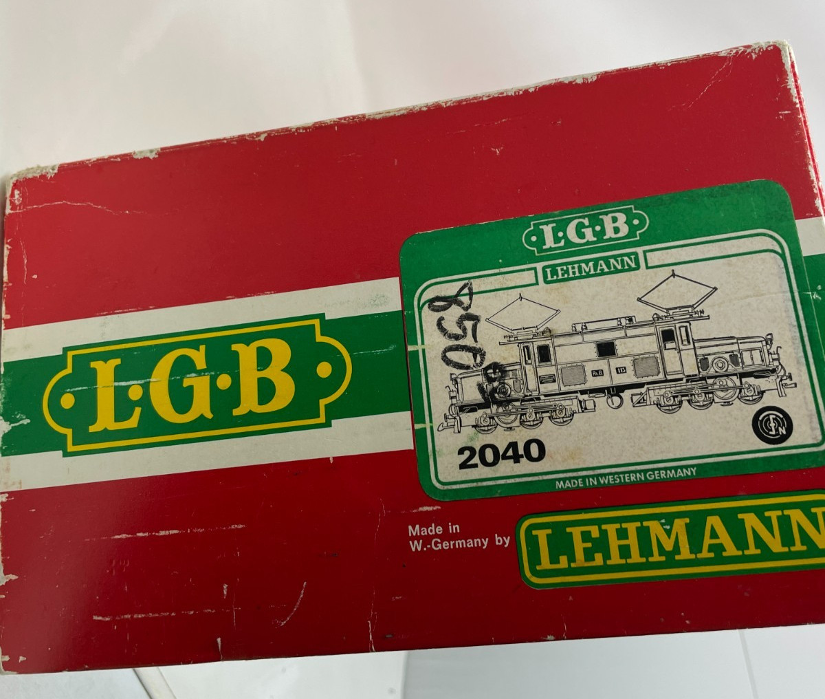 Lehmann Train LGB 2040 RhB Crocodile Electric Locomotive #413 w/Box 2240 G Scale