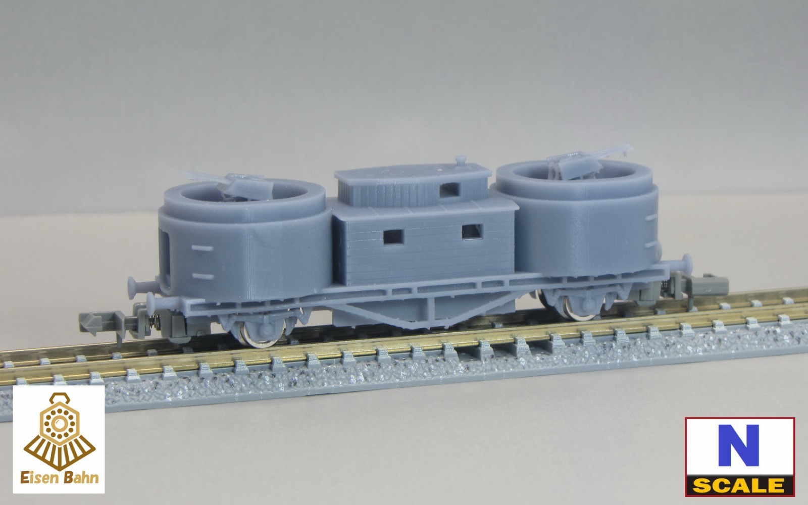 1/160 (N-scale) German R Wagon & drilling /w wheels & coupliers resin kit