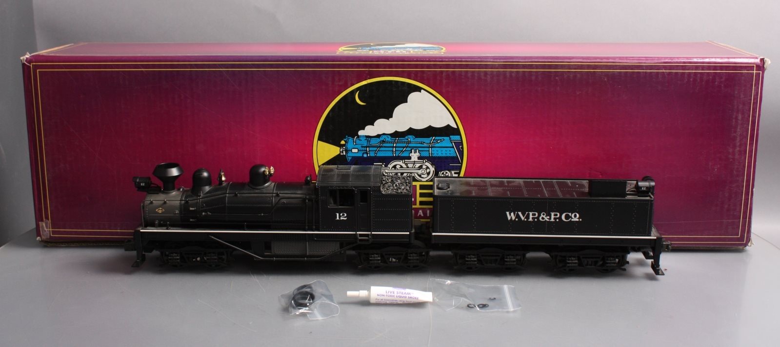 MTH 20-3023-1 O Gauge W.V.P&P Shay Steam Locomotive & Tender w/PS1 #12 LN/Box