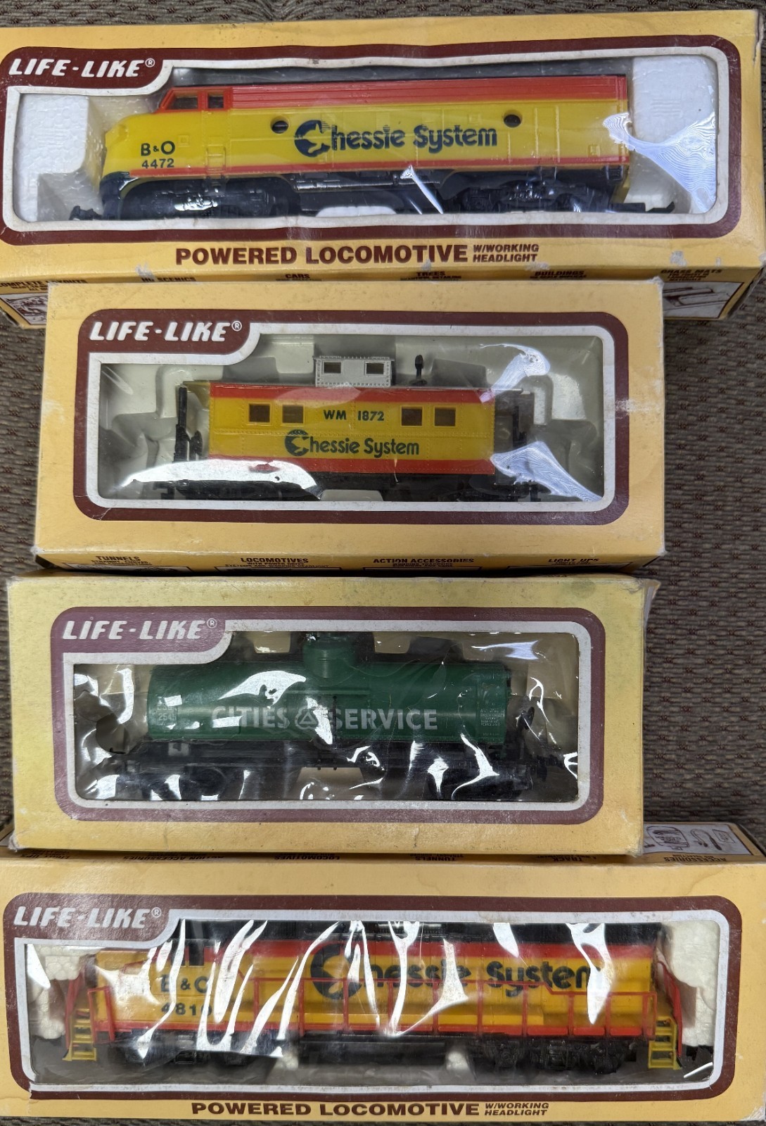 Lot Of 4 Life-Like HO 1:87 Chessie System B&O 4810 Bo-Bo DC Analog Locomotive