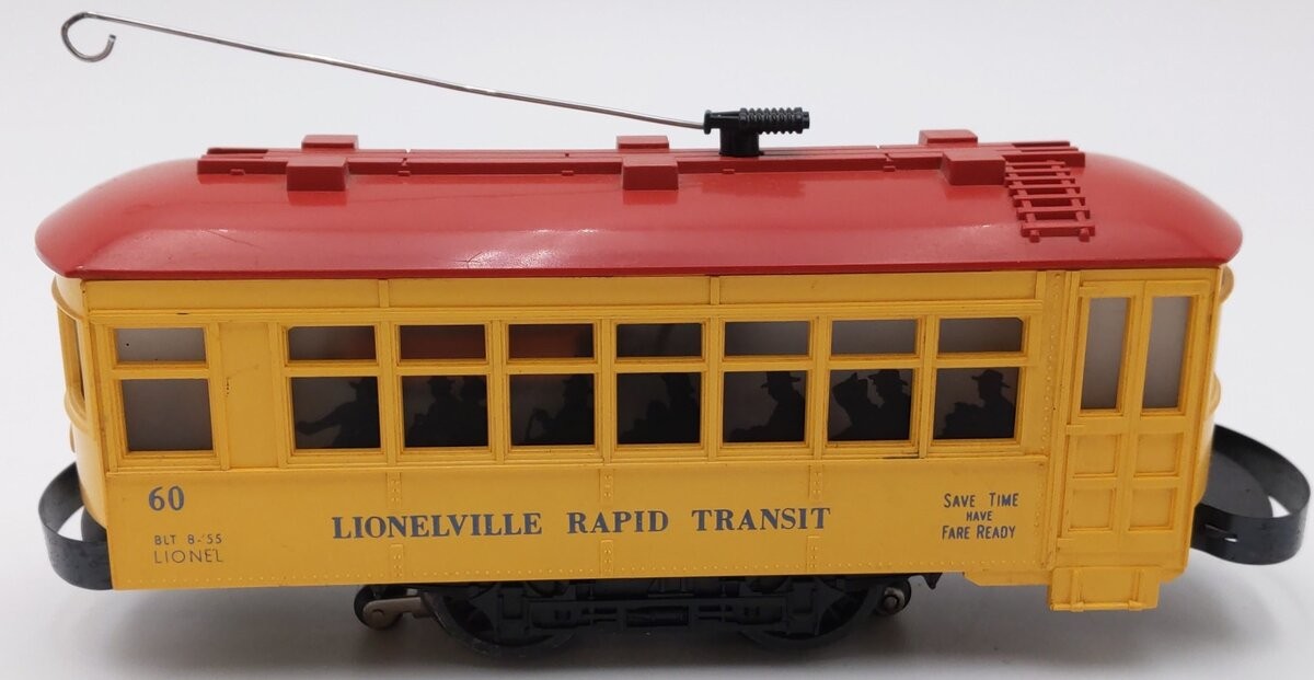 Lionel 60 Vintage O Lionelville Motorized Rapid Transit Trolley