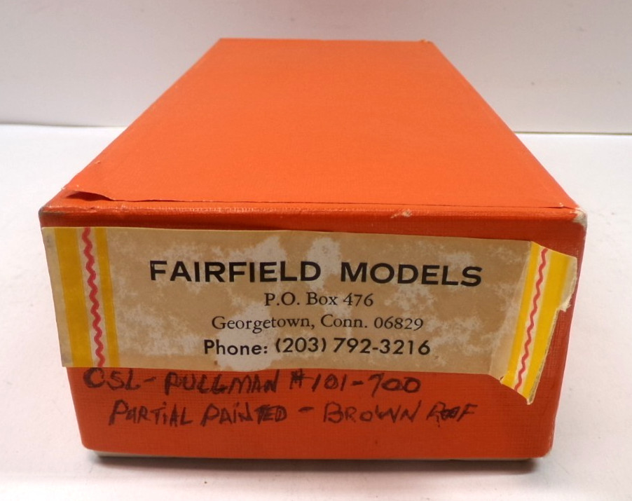 HO Fairfield Models brass CSL trolley in original box (lot BB 578)