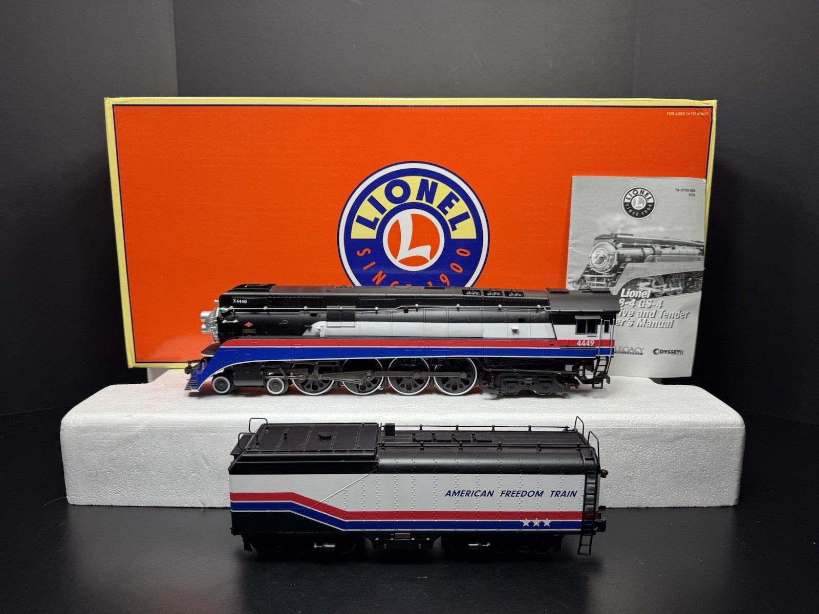 Lionel LEGACY 6-83197 American Freedom Train GS-4 steam engine #4449 LNIB HTF
