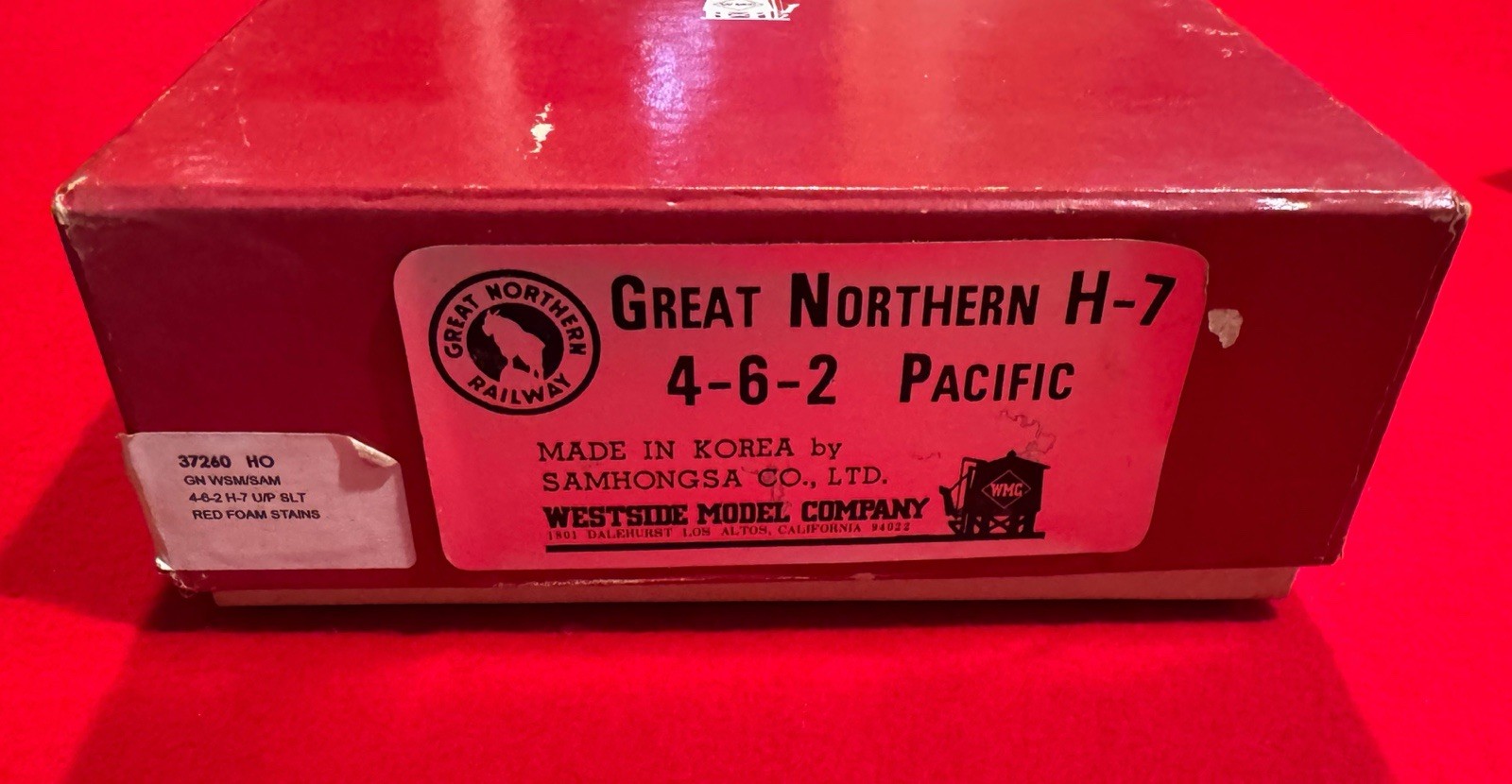 Westside Model Co. HO BRASS Great Northern 4-6-2 H-7 Painted Steam Locomotive