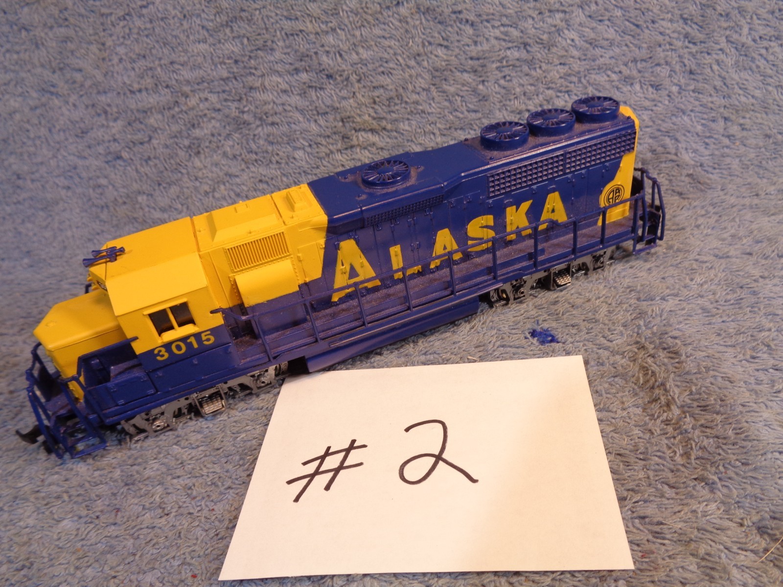 Vtg ALASKA RR ARR BACHMANN HO Model Train # 3015 Locomotive Lot Blue & Yellow