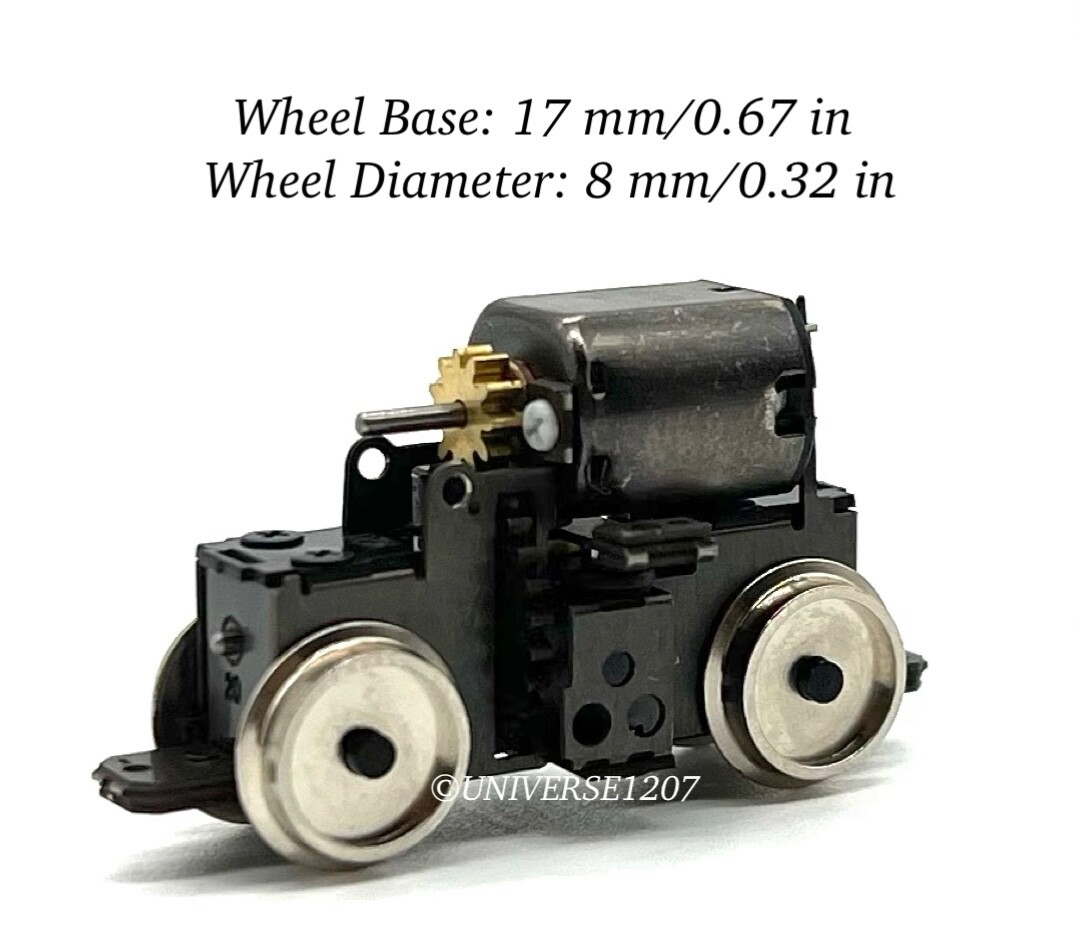 N/HOn30/HOe/009 Aru-Model N17B Locomotive Power Drive Unit Wheel 17mm/8mm H0e