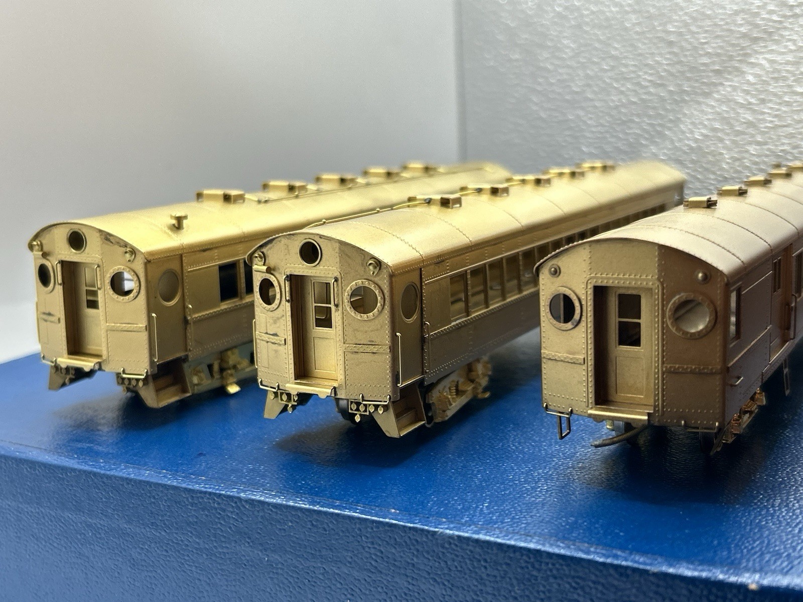 RARE HO NJCB Brass Long Island RR “Ping Pong” MU 3 Car Set – (EX READ)