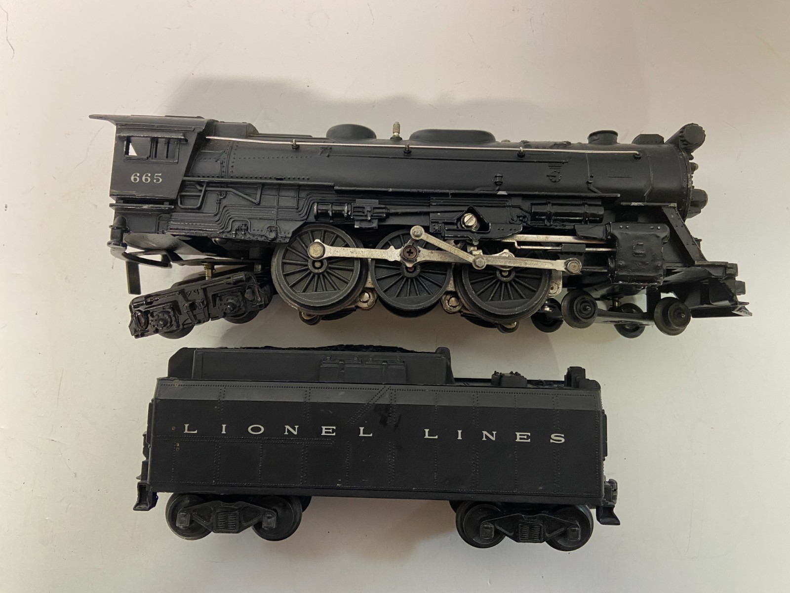 Postwar Lionel 665 Baby Hudson & matching 6026W tender TESTED! VIDEO EX+++