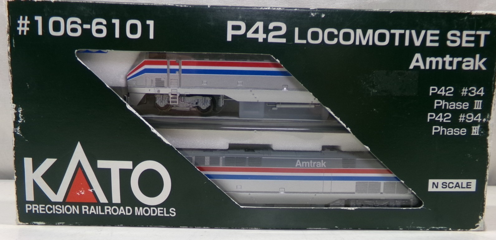 N scale Kato Amtrak P42 diesel engine set in original box (lot N101)