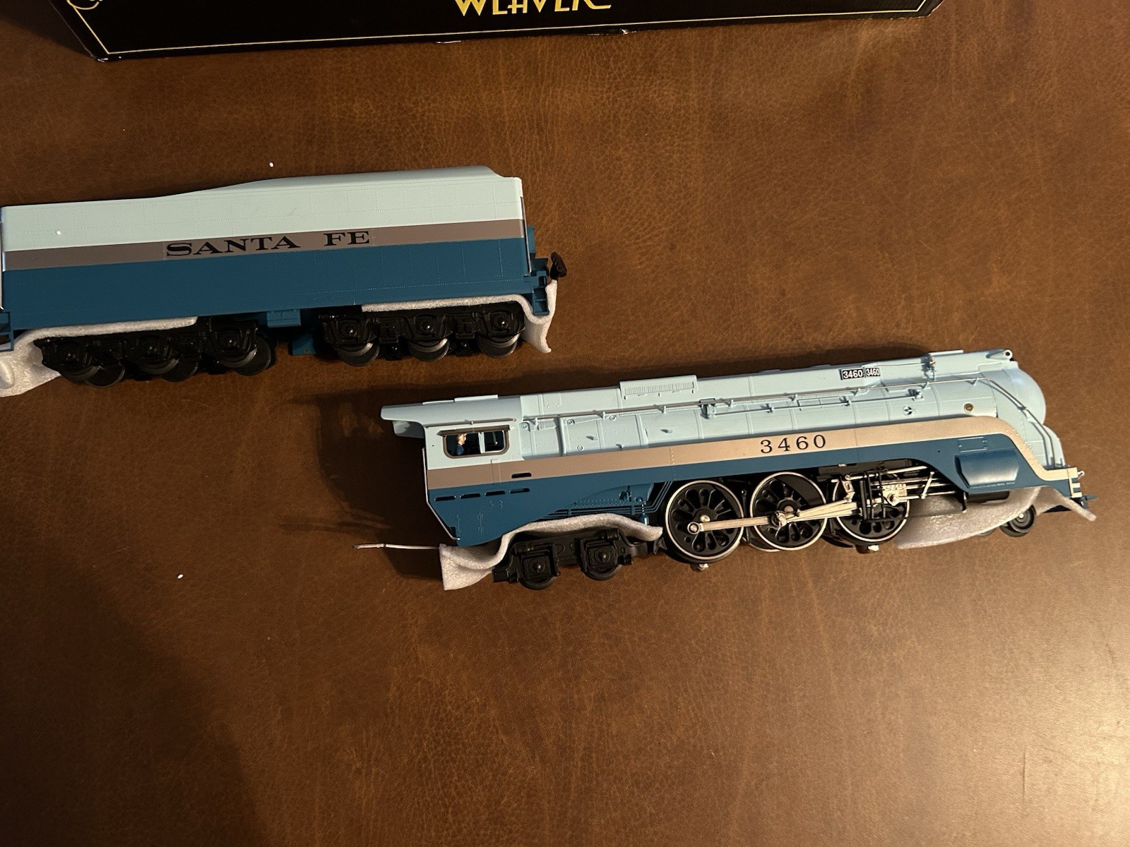 Weaver Gold Edition O Brass 3 Rail Santa Fe Blue Goose Hudson 4-6-4 MIB