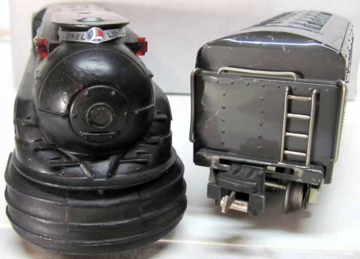 Lionel Prewar O Tinplate Black PRR 238 Torpedo Steam Locomotive 265W Tender SS
