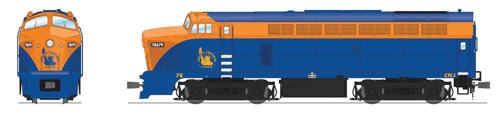 Broadway 7700 Baldwin RF16 Sharknose A-Unpowered B Set w/Sound & DCC CRNJ