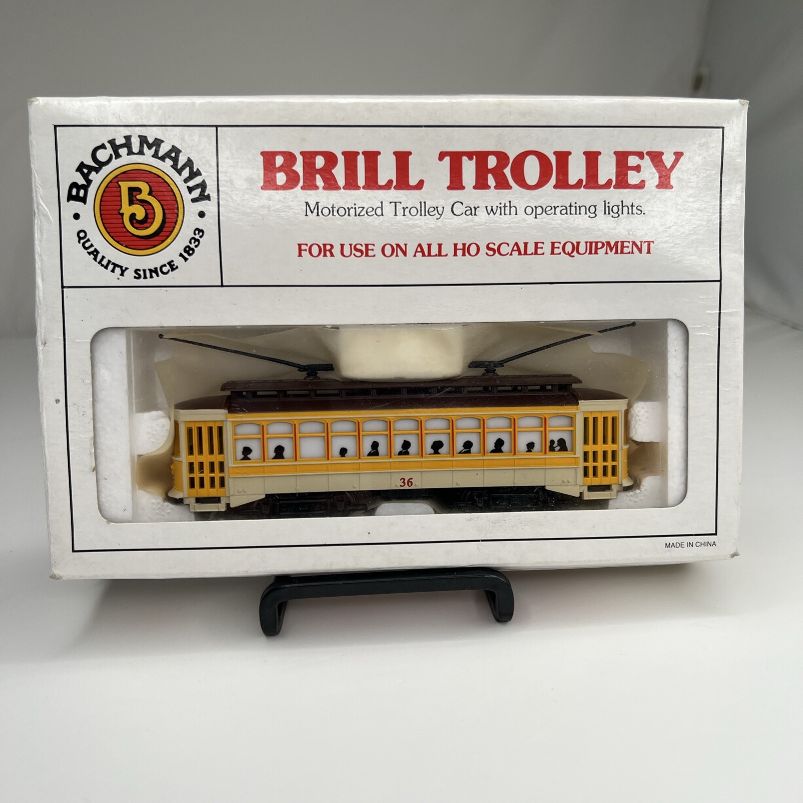 Brill Trolley #36-Yellow (Bachmann #61048, HO)
