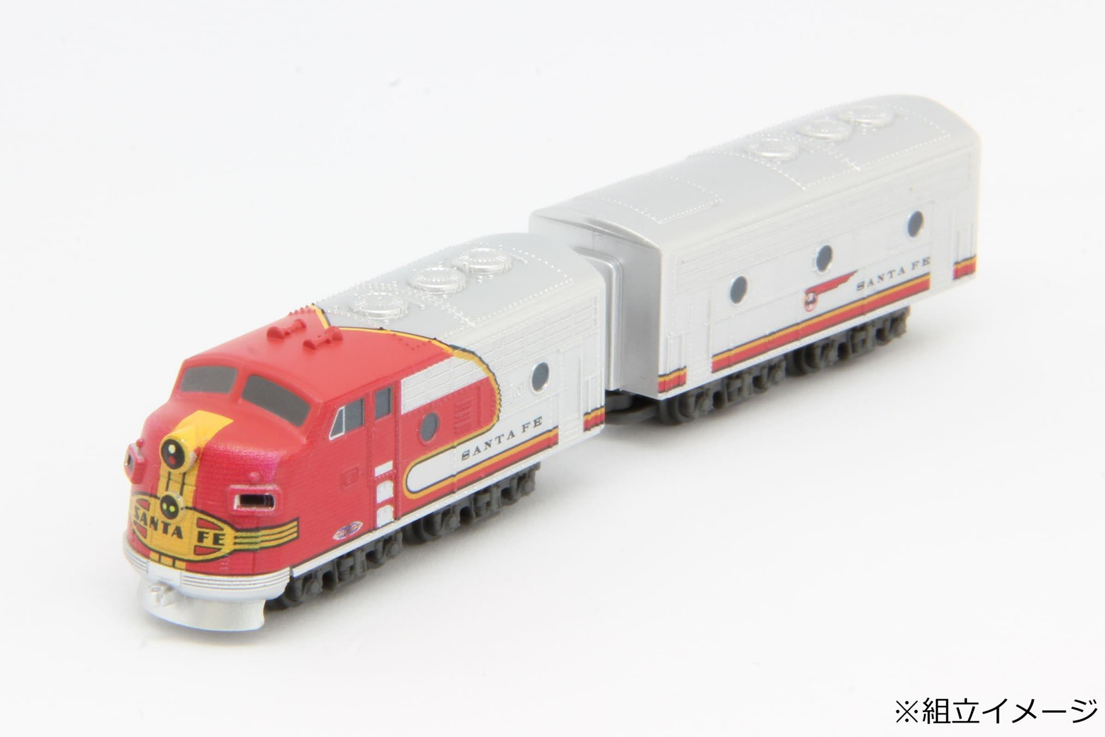 Rokuhan Z gauge Z shorty EMD F7 ATSF ST012-1 model railroad diesel locomotive