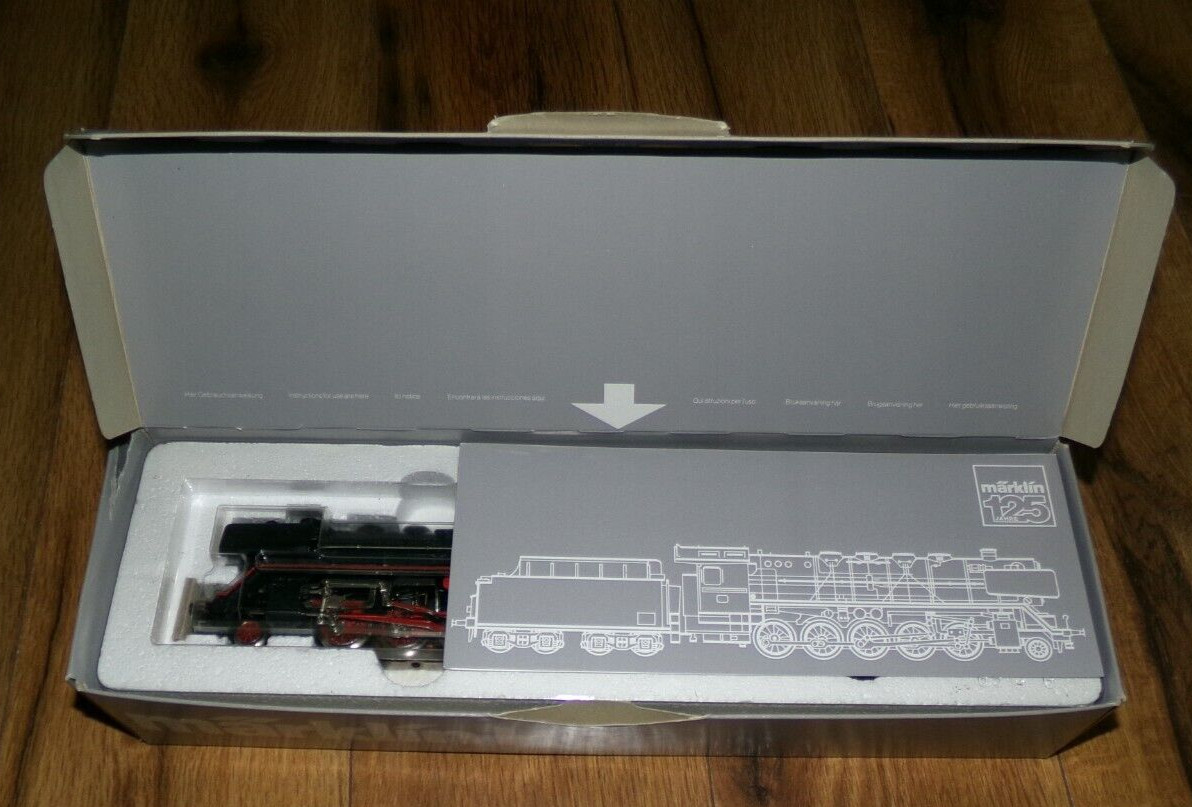 **UNTESTED** Märklin HO 3108 Steam Locomotive with Tender BR 44 125th Year