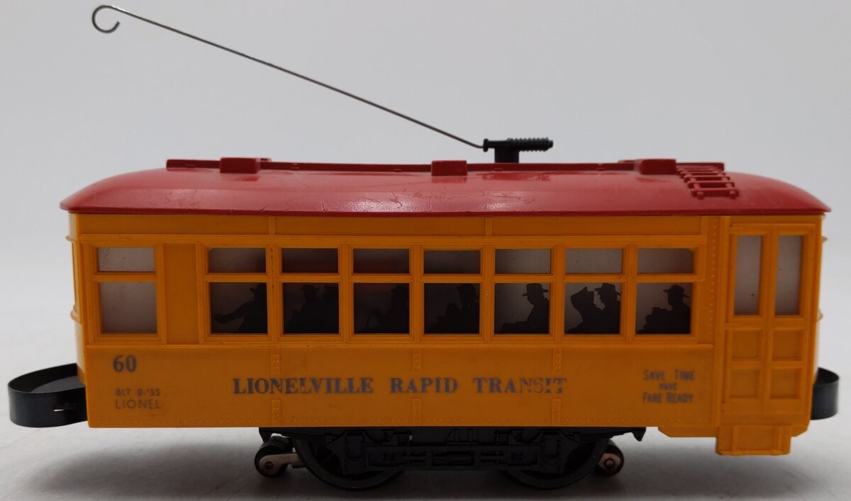 Lionel 60 Vintage O Lionelville Motorized Rapid Transit Trolley/Box