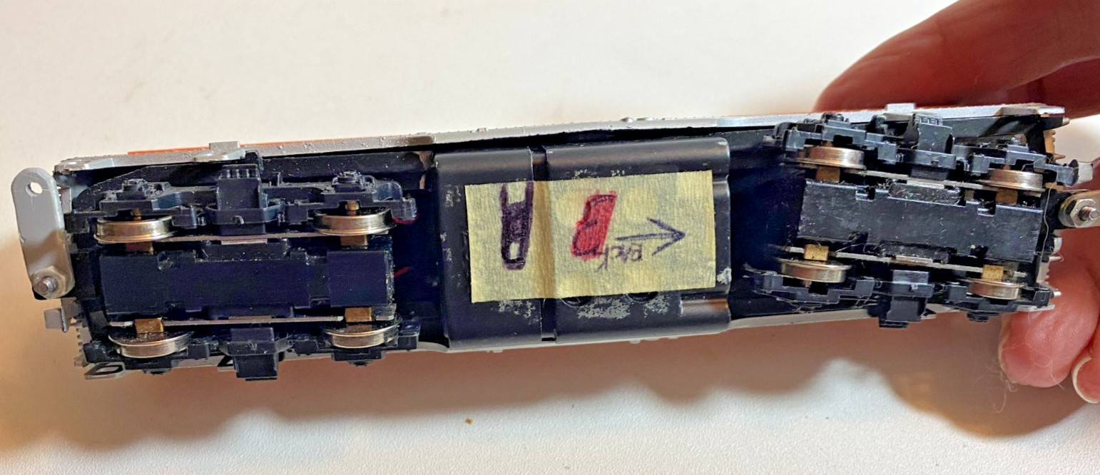 HO Diesel B unit Western Pacific paint scheme