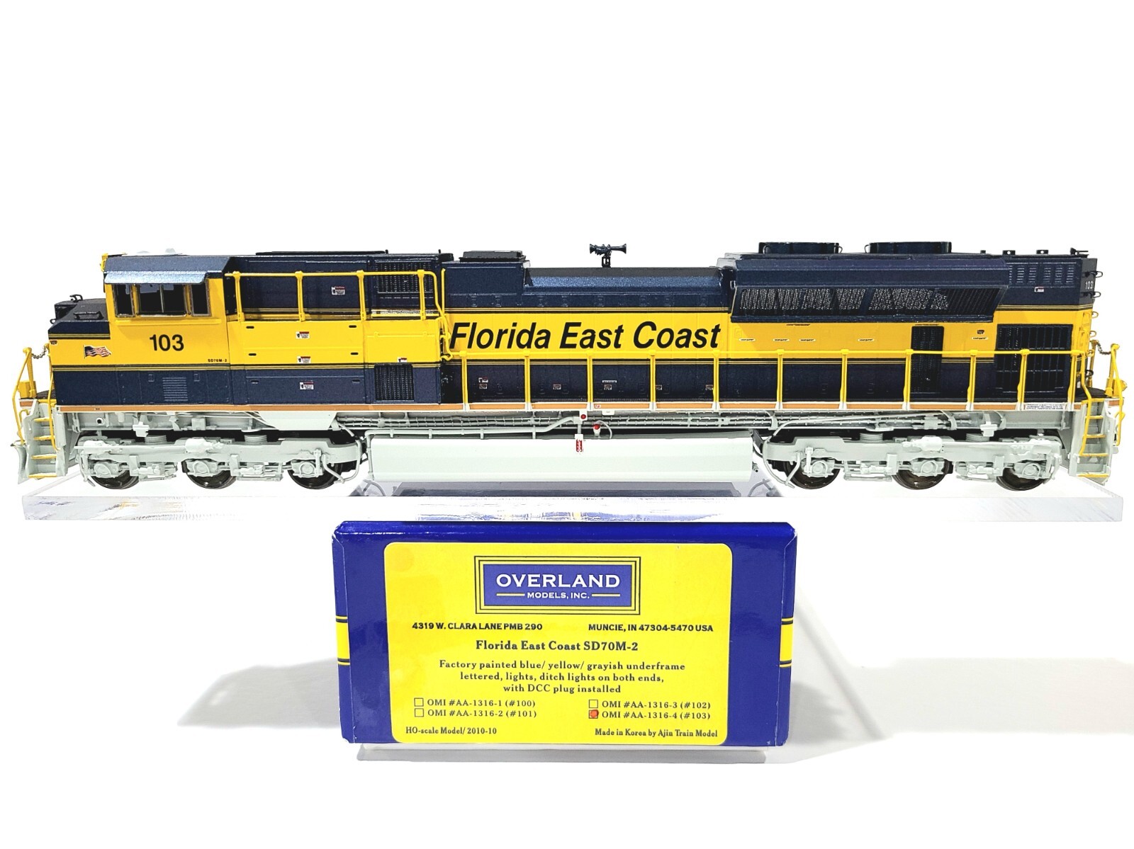 Overland OMI FEC EMD SD70M-2 Florida East Coast #103 HO Brass Model #AA-1316-4