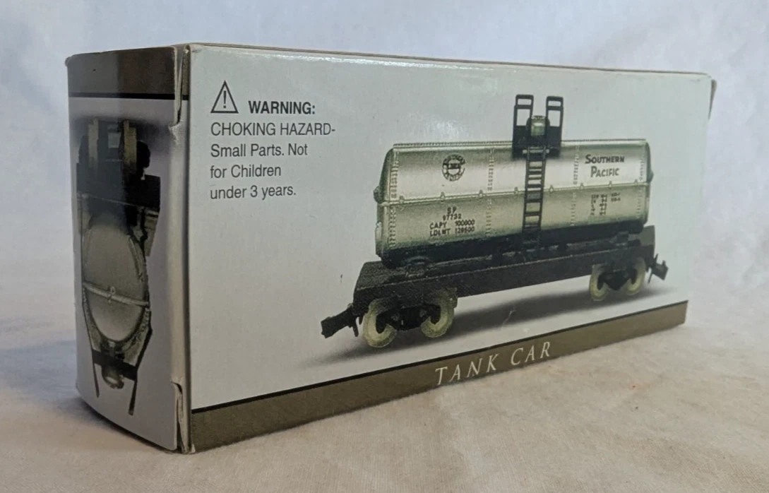 Southern Pacific 36′ Tank Car, Silver, N Scale Model, vintage 1995, NEW in Box