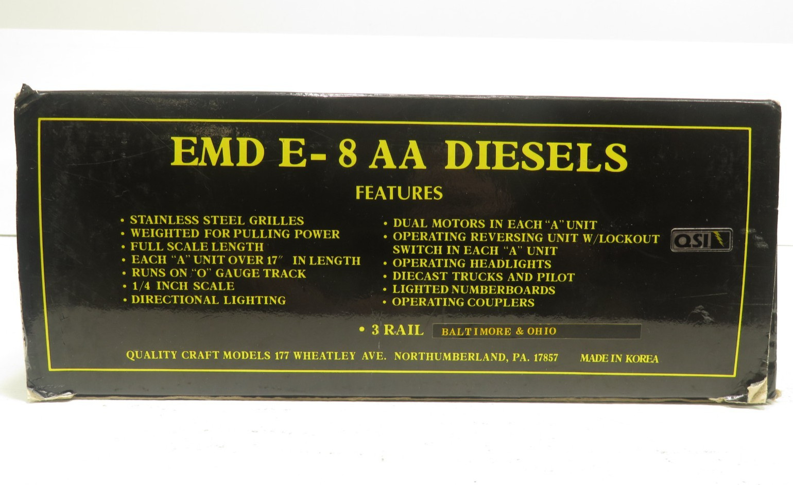 Weaver B&O EMD E-8 AA Diesels LN 13102