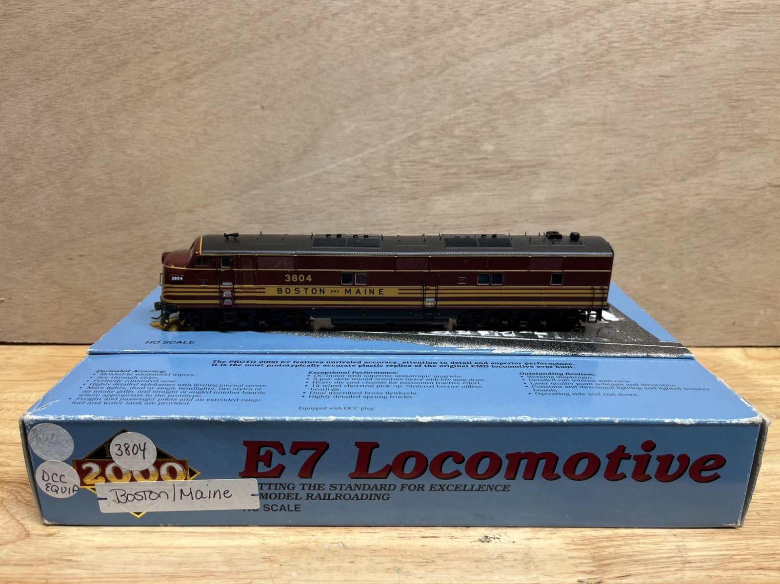 Proto 2000 HO 21056 Boston & Maine E7 #3804 DCC/NO SOUND (A Unit)