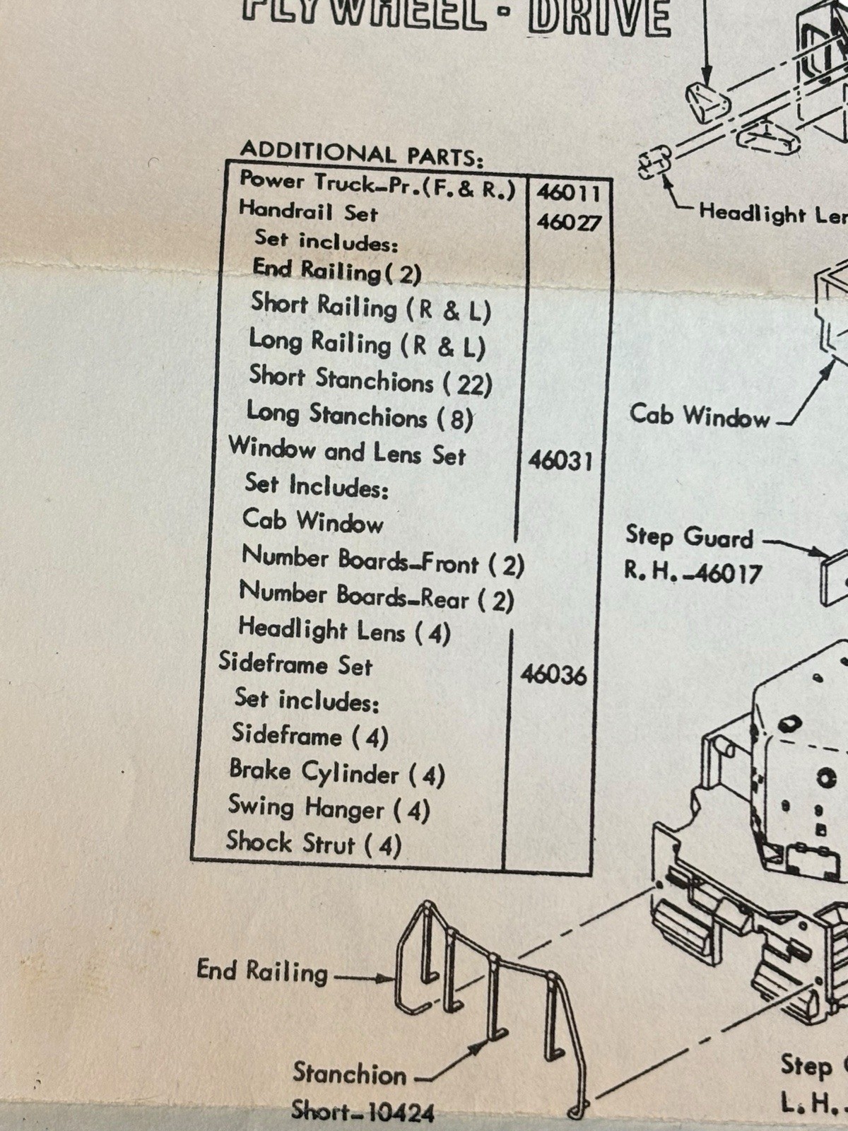 Athearn HO Scale GP38-2 Diesel Road Locomotive Assembly Manual Parts Diagram