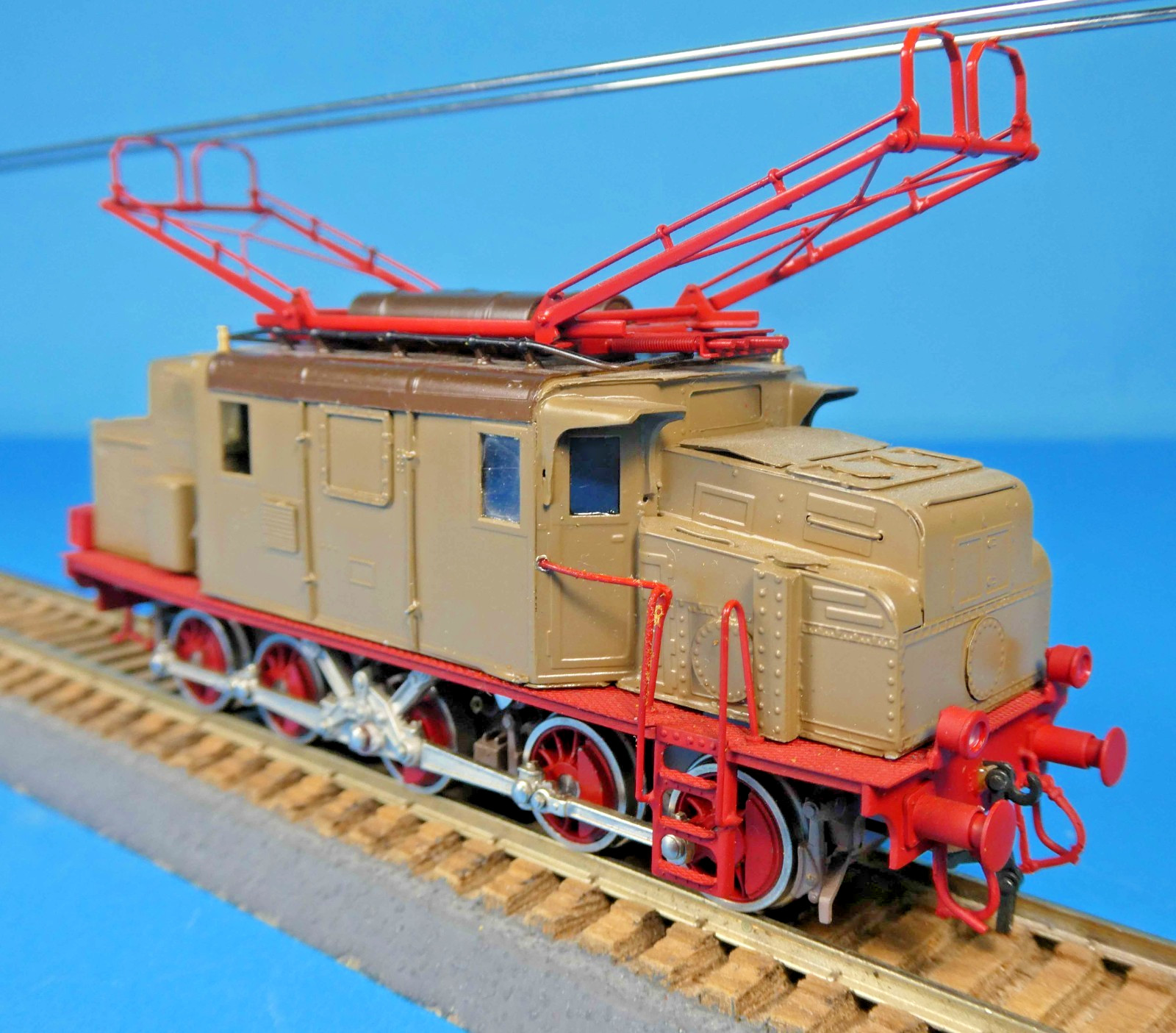 METROPOLITAN FS E554 3-PHASE (TRIFASE) ELECTRIC LOCOMOTIVE-HO 2R 1974 BRASS OB