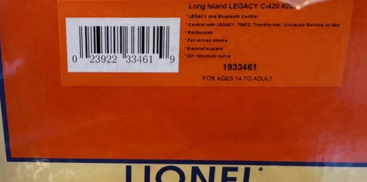 LIONEL LEGACY LONG ISLAND ALCO C-420 DIESEL ENGINE 1933461! O SCALE BLUETOOTH