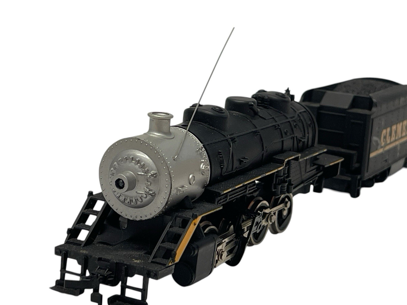 Vintage Clementine Steam Locomotive W/Tender – black & Gold Model Train Untested