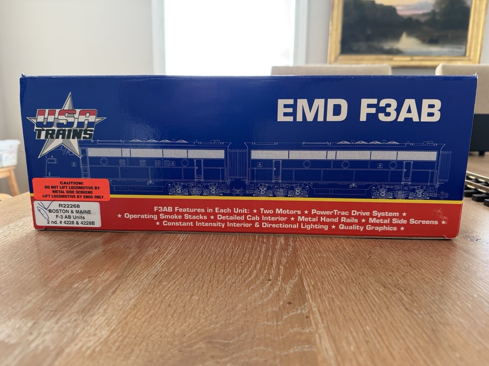 USA Trains Boston and Maine EMD F-3 AB Units R22268 G Scale (MINT In Box) RARE!