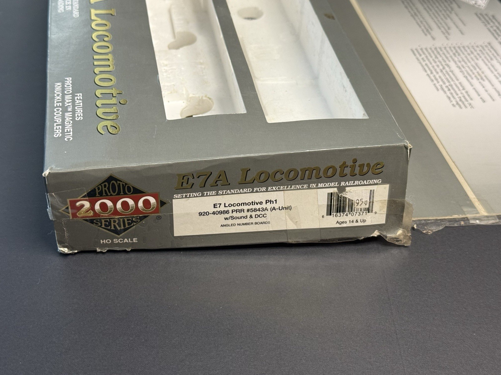 FOR PARTS Walthers Proto E7A Pennsylvania PRR 5843 DCC HO Green Gold 920-40986