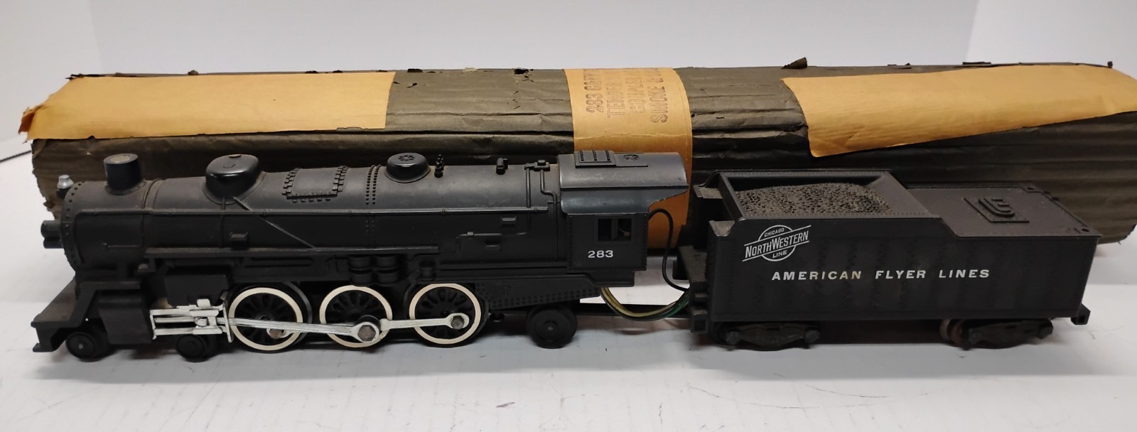 AMERICAN FLYER LINES C&NW #283 SET FROM 1956 WITH EXTRAS S GAUGE/USED