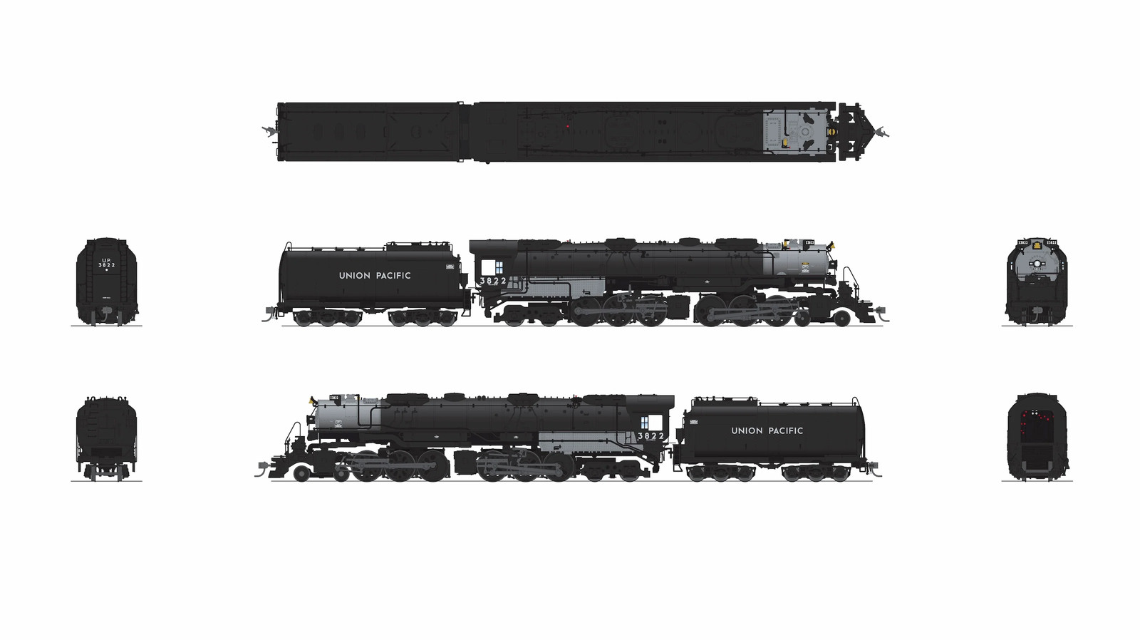 Broadway Limited 9912 HO UP Early Challenger CSA-2 Steam Loco DCC-Ready #3822