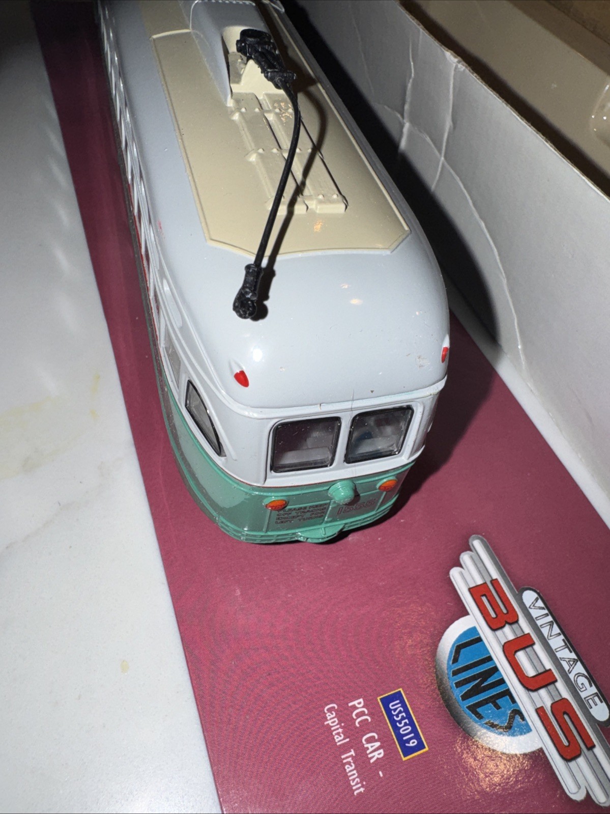 O Scale Corgi St. Louis PCC Unpowered DC Transit Cabin John/Glen Echo #1555