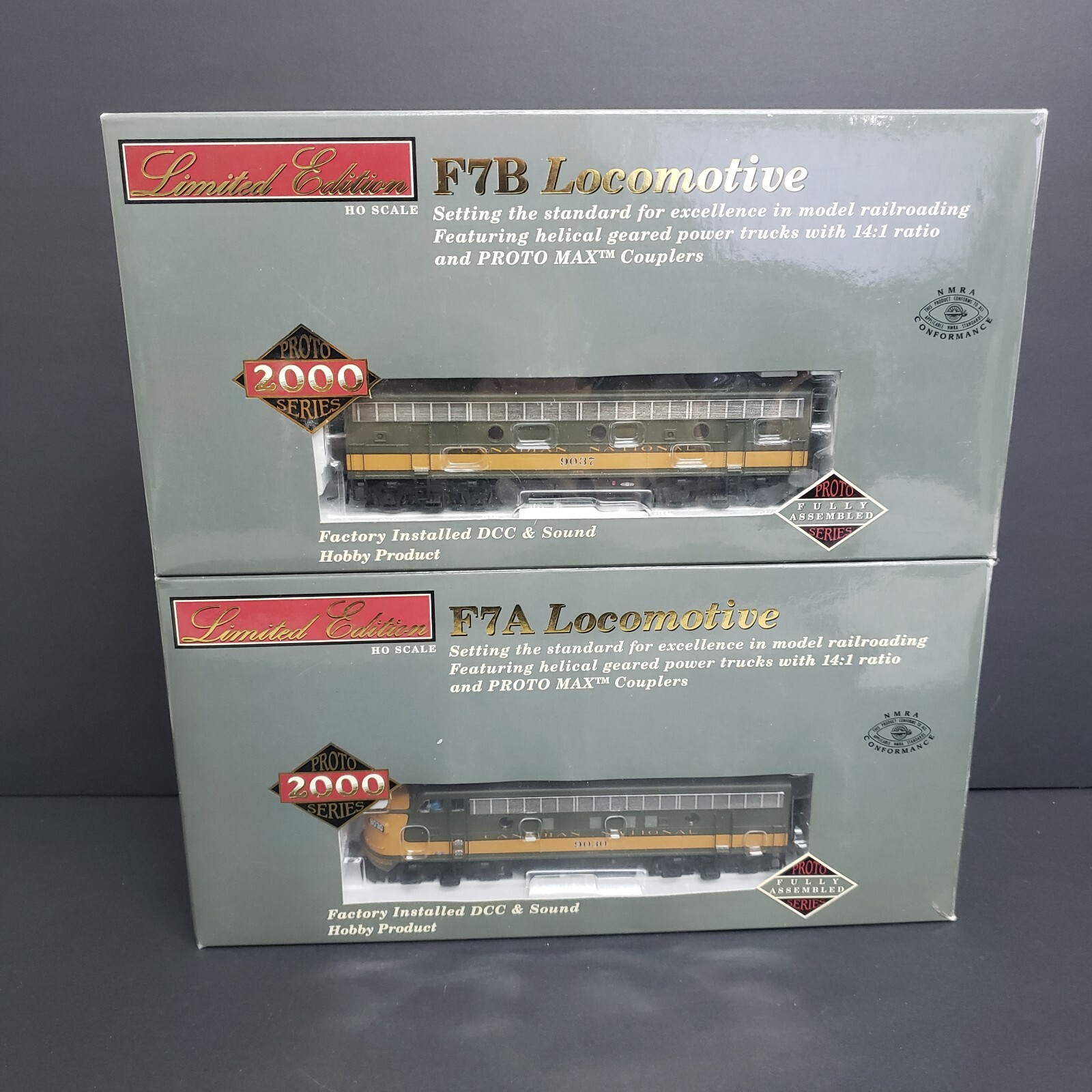 Walthers/Proto 920-40658 CNR F7A+B units #9030 & 9037 C-Liners DCC & QSI sound