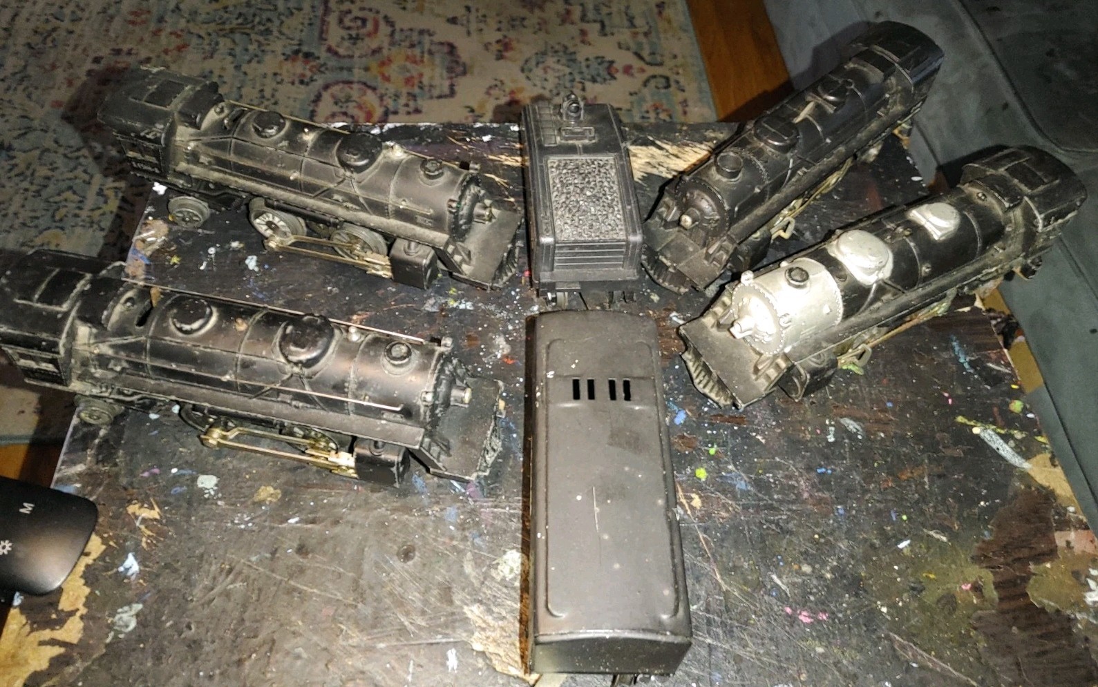 Vintage 6 Lionel Steam Locomotive Engine Parts & 2 Tenders (2)1684,246 & Unknown