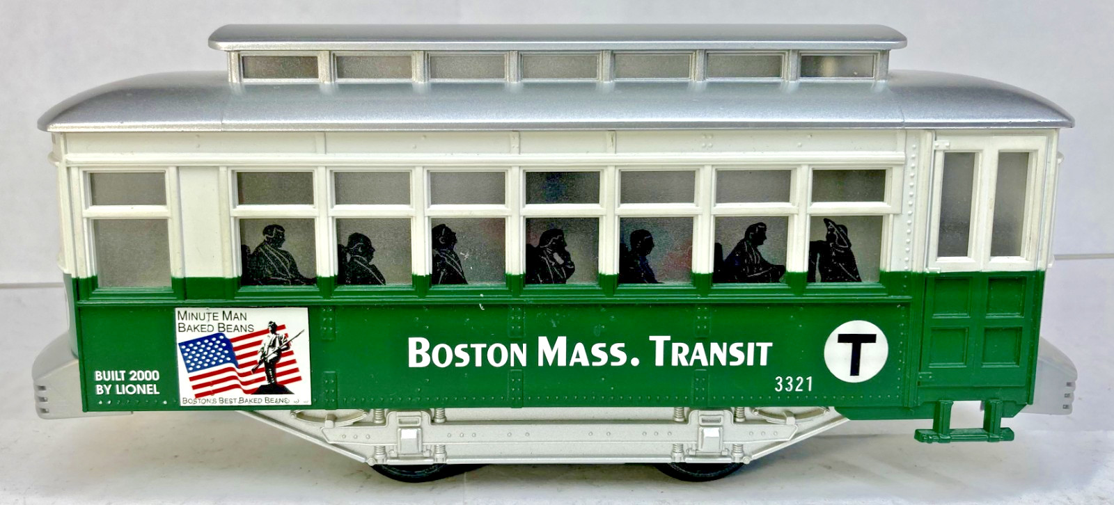 Lionel No. 3321 (18452) Reversing (Motorized Bump & Go) Boston Transit Trolley !