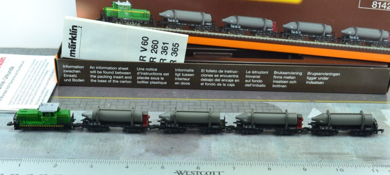 Marklin 81422 SKW Switcher Diesel Loco 5 Pole Motor w/ Carbide Cars Set Z