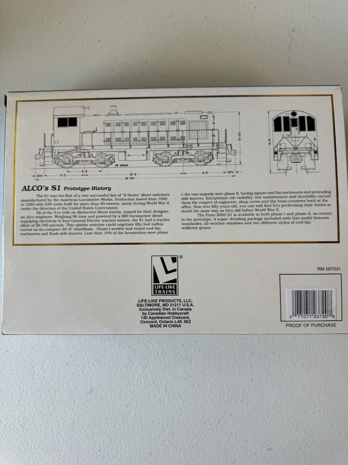 PROTO 2000 S1 Diesel Locomotive Baltimore and Ohio HO Limited Edition Magnetic …