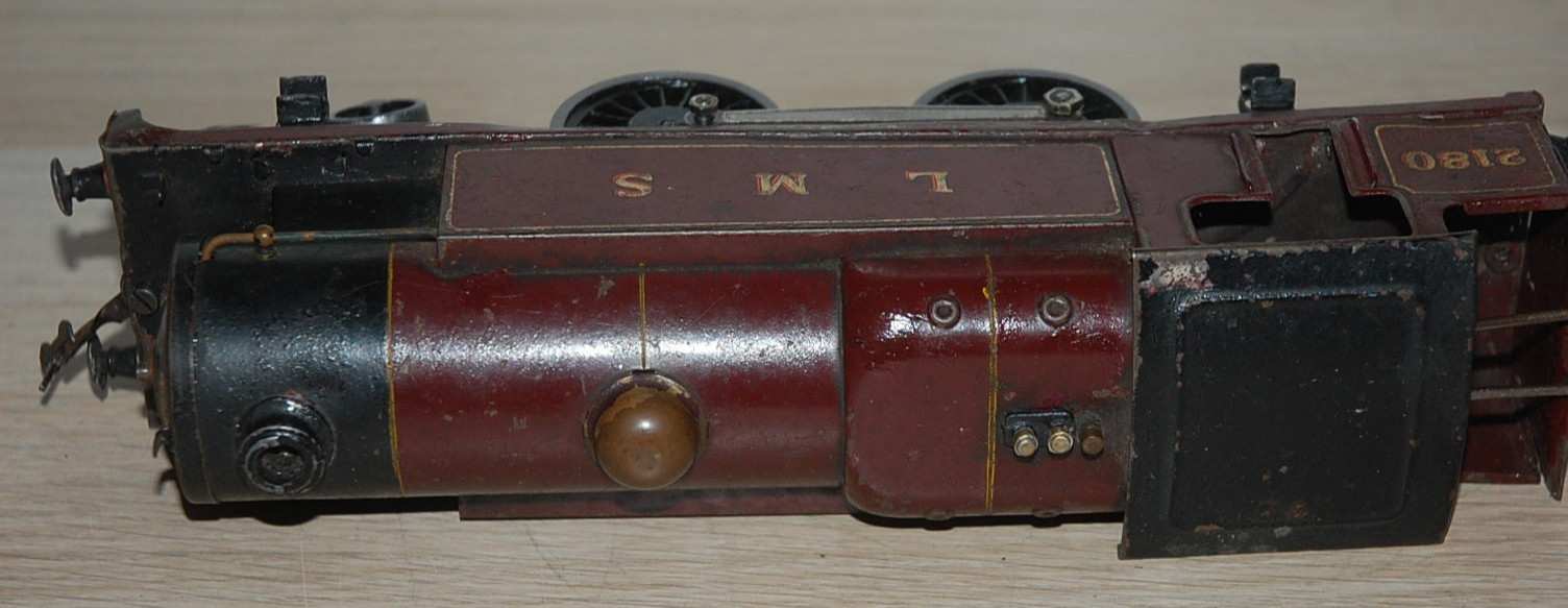HORNBY O GAUGE CLOCKWORK No 2 SPECIAL TANK LOCOMOTIVE IN RED LMS LIVERY